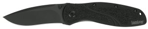 Kershaw 1670BLK Blur 3.4" Folding Knife, Black DLC Blade, Aluminum Handle