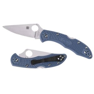 Spyderco C11FPBL Delica SL-PL Blue Flat Ground Knife
