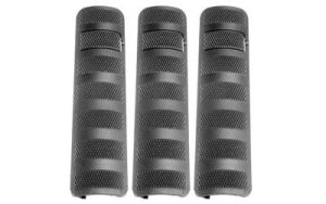 Troy Industries SCOV-BRC-36BT-00 Battle Rail Covers 6.2" Black 3-Pack