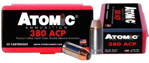 Atomic Ammunition Pistol Precision Craft 380 ACP 90gr Hollow Point