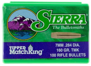 Sierra Bullets Tipped MatchKing 7mm .284 160gr 100ct