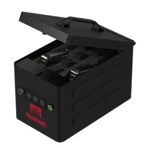 GunVault GVRV100-BK22 Range Vault Safe, Holds 2 Handguns, Black Finish