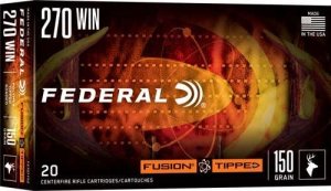 Federal Premium Fusion 270 Win 150gr Bonded Soft Point 20 Rounds