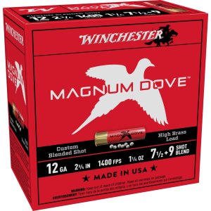 Winchester Magnum Dove Shotshells 12 ga 2-3/4 1-1/4 oz 1400 fps #7.5 & #9 25/rds
