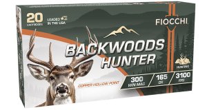Fiocchi Backwoods Hunter .300 Win Mag 165gr CHP 3100fps 20/ct