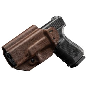 Mission First Tactical H3-GL-1-BR1 Hybrid Leather Kydex Holster Brown