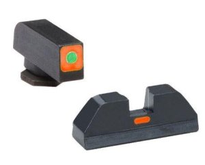 AmeriGlo GL-626 Green Tritium Orange Rear Sight Glock Gen 1-4