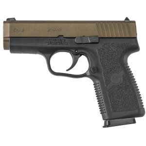 Kahr Arms CW90G93BB CW9 9mm Compact Pistol: 3.6" Barrel, 7+1 Capacity, DAO System, Stainless Steel Slide in Cerakote Burnt Bronze, Black Polymer Frame