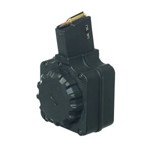 ProMag DRMA1 AR-10 DPMS LR-308 Drum Magazine, 50-Round Capacity, .308 Winchester/7.62 NATO, Black Polymer & Steel Design, USA Made