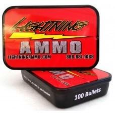 Lightning Ammo Rifle Bullets .22 Cal .224 55 gr FMJ-BT w/c  100/ct Tin