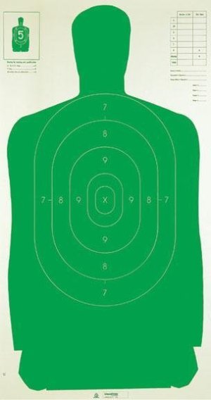 Champion 40732 B27FSA Green Silhouette Paper Targets 24x45" 100-Pack