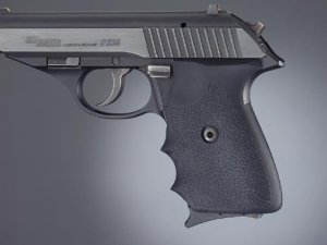 Hogue Grips Rubber Sig Sauer P230/232 Finger Grooves Black 30000