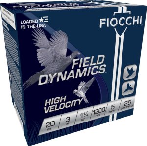 Fiocchi 203HV5 Field Dynamics 20Ga 3 In 1-1/4oz 5Shot 25/Box