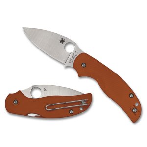 Spyderco C123GBORP Sage 5 Orange CPM REX 121 Steel G10 Handle Knife