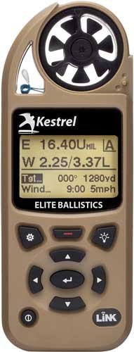 Kestrel 5700 Elite Weather Meter, Applied Ballistics, Tan, 1 AA Battery