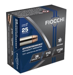 Fiocchi 38XTPB25 .38 Special +P 110gr XTP JHP Ammo 25 Rounds