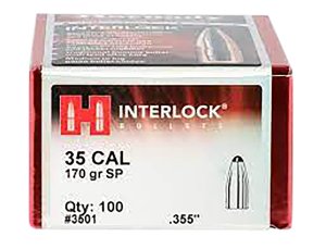 Hornady InterLock 35 Cal .355 170 Grain Spire Point
