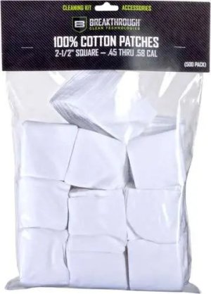 Breakthrough CLEANING PATCHES 2 1/2" SQUARE .45-.58 50 PACK