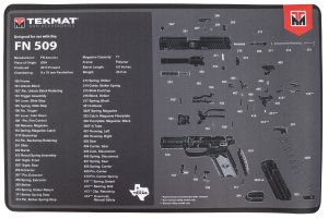 TekMat TEKR17FN509 FN 509 Cleaning Mat 11 in x 17 in Rubber Black Gray