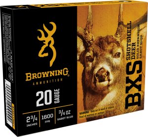 Browning 20ga 2-3/4'' 3/4oz Sabot Slug Ammo