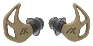 AXIL X20 Earplugs Desert Tan, Dual Noise Protection, 19-24 dB NRR/SNR