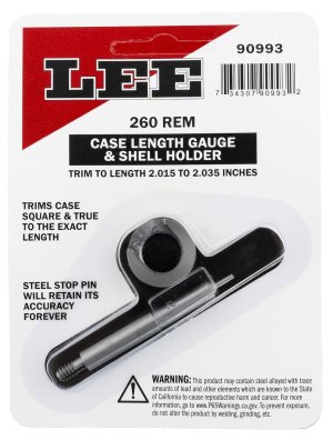 Lee Precision Case Length Gage and Shell Holder .260 Remington 90993