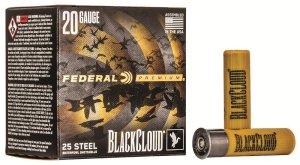 Federal Premium Black Cloud FS 20 Gauge 3 In 1 oz #2 Shot 25 Rounds