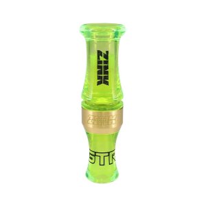 Zink ZNK6130 Green Top Rocker Duck Call, Single Reed, Includes Case & DVD