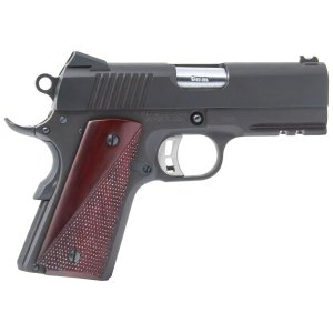 Fusion Firearms 1911THORN9 Freedom Thorn Officer 9mm Luger 8+1 3.50 Chrome Target Crown Steel Barrel, Matte Black Oxide Serrated Slide & Frame w/Picatinny Rail & Beavertail