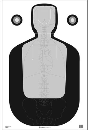 ACTION FTQ19ANTAV2100 Qualification Silhouette Vitals 23x35 Black/Gray 100