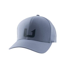 HUK Barb U 110 Performance Trucker Hat Stormy Blue Mesh Back