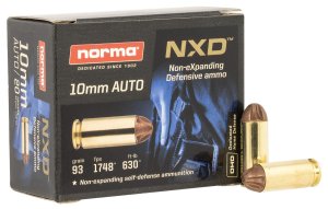 Norma 611340020 10mm Auto NXD 93gr Self-Defense Ammo 20 Rounds