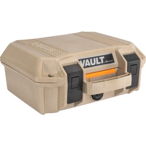 Pelican Vault V100 Small Pistol Case 11"x8"x4.5" High Impact Polymer Tan