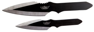 CampCo UZI Throwing Knife Set Black and Silver UZKTRW002