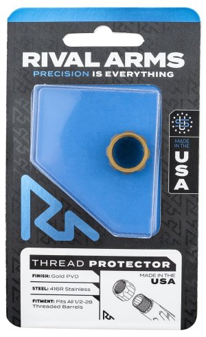 Rival Arms RARA300001E 9mm Gold PVD Thread Protector 416R Stainless Steel