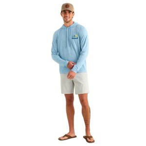 Marolina HUK Drift Long Sleeve Hoodie Shipyard Heather XL