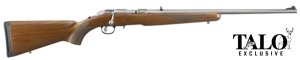 Ruger 8364 American Stainless 22 WMR Rifle: Walnut Stock, Satin Finish, 22" Barrel, 9-Round Capacity, Adjustable Sights, Power Bedding, Marksman Trigger