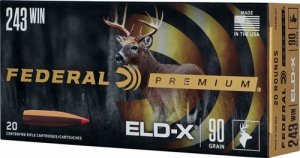 Federal Premium P243ELDX1 .243 Winchester 90 Grain Polymer Tip 20 Rounds