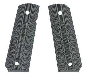 Pachmayr Tactical Grip Checkered Black & Gray G10 Panels for 1911