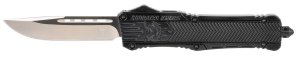 CobraTec LBCTK-1LDNS 3.9" Drop Point D2 Steel OTF Knife Black Handle