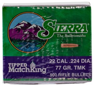 Sierra Bullets 7177C Tipped MatchKing .224 77 gr 500 Per Box
