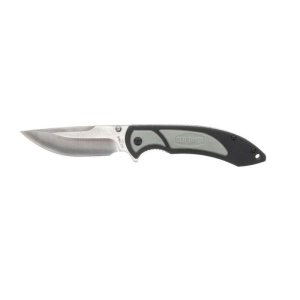 Old Timer Trail Boss Drop Point Folder 3.5 in Blade Black TPE Handle