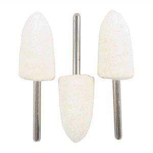 Brownells Mandrel Mounted Felt Bob Tapered Cone 1"X1/2" 3 Pack