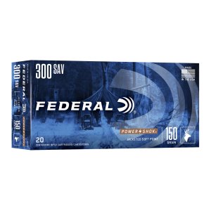 Federal Power-Shok 300 Savage 150 Grain Jacketed Soft Point 20 Rounds