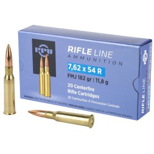 Prvi Partizan 7.62x54R 182 Grain FMJBT 20 Round Box PP76254F