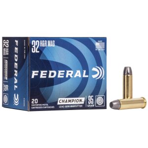Federal Premium C32HRA 32 H&R Mag 95 Grain Lead Semi-Wadcutter 20 Rounds
