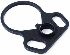 Guntec DOUBLE-EGG-H AR-15 Ambi Single Point Sling QD Adapter Black Steel
