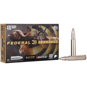 Federal P416T1 416 Rigby 400 Grain Trophy Bonded Bear Claw 20 Rounds