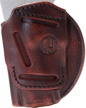 1791 Gunleather 4WH6VTGR 4-Way IWB/OWB Leather Holster Size 06 Right Hand