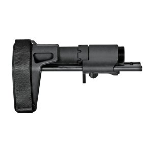 SB Tactical PDW01SB 3-Position Adjustable Brace, Black Elasto-Polymer, AR-15 Accessory, Includes Buffer Tube